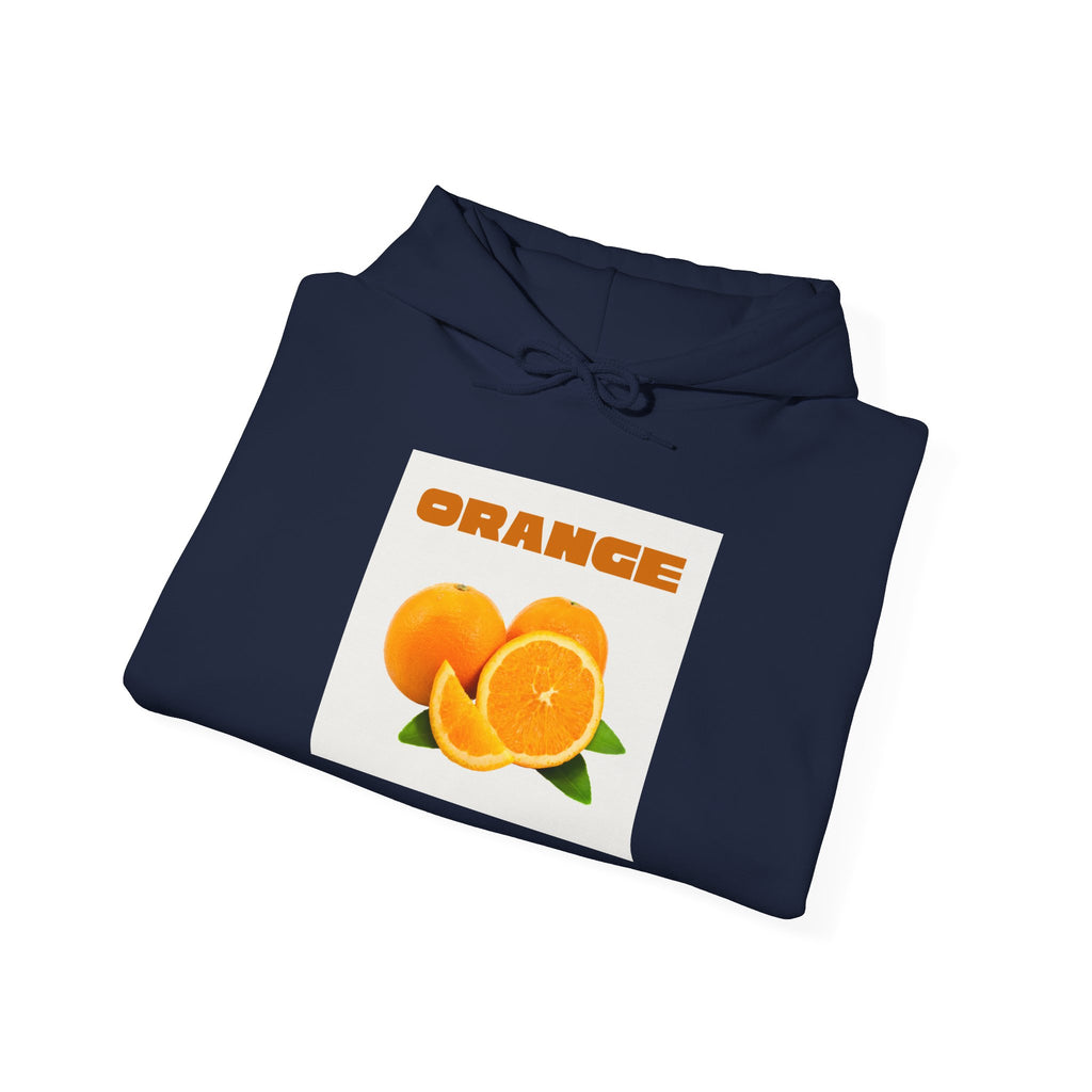 Orange Fruit Graphic Hoodie – Retro Citrus Design