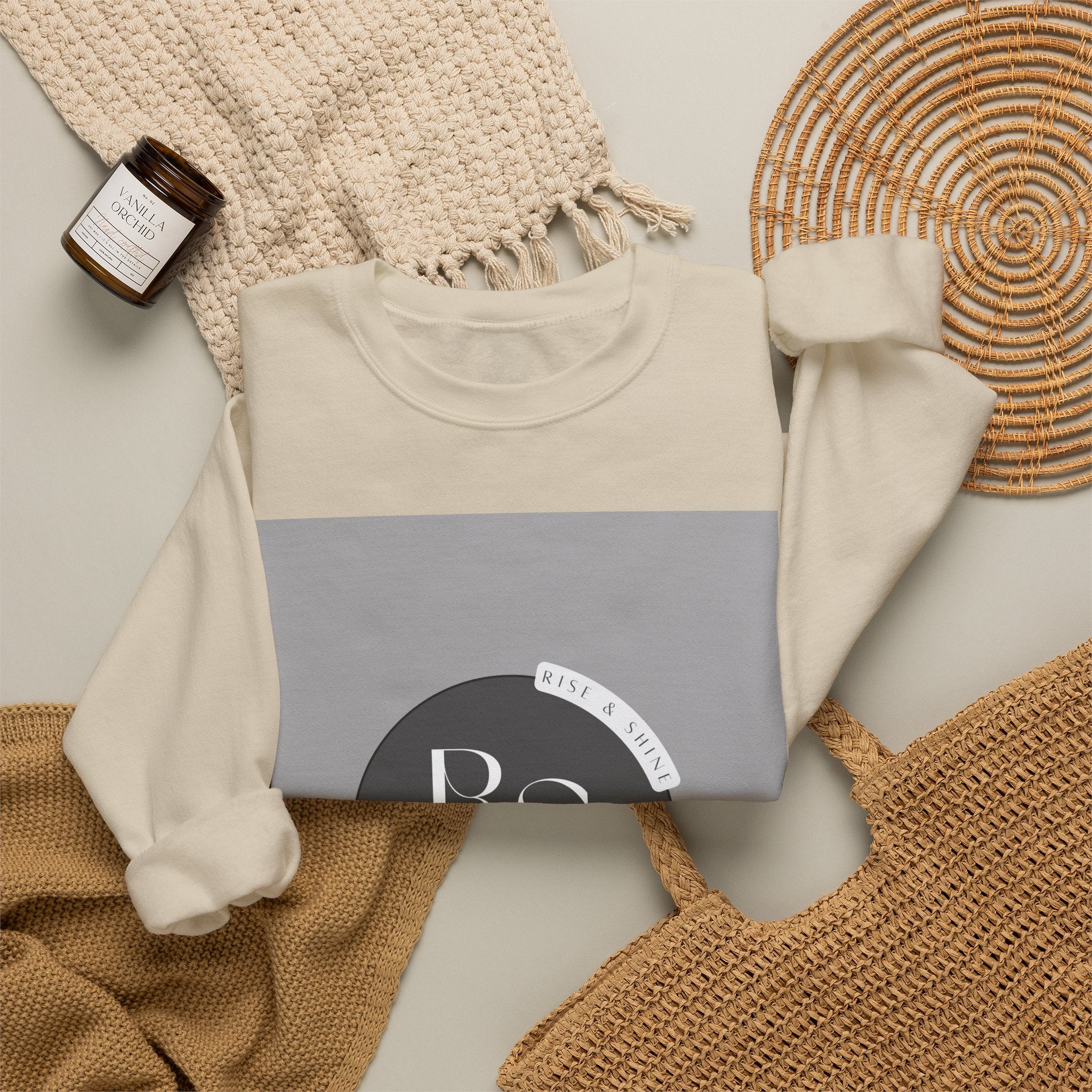 Minimal Monogram Crewneck Sweatshirt — RS Logo