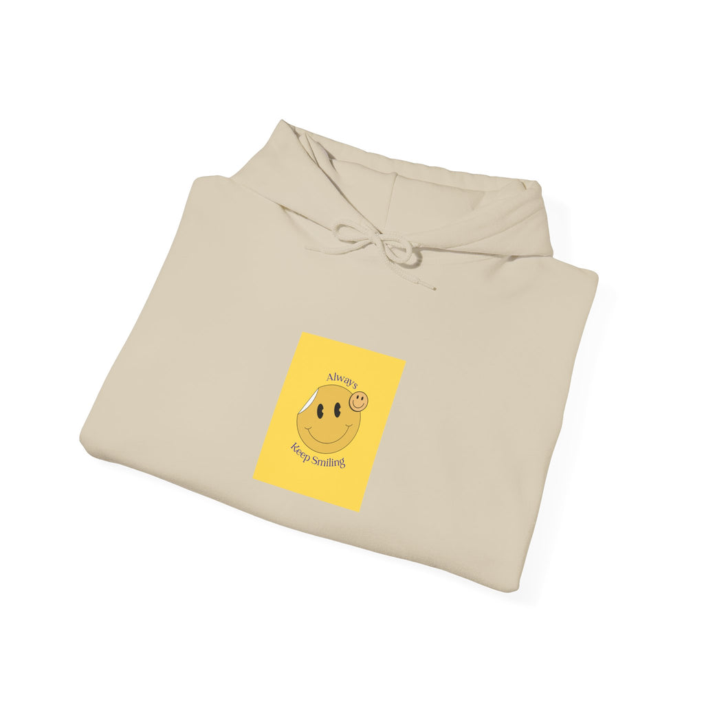 Smiley Sunshine Hoodie — 'Good Vibes Only' Yellow Graphic Sweatshirt