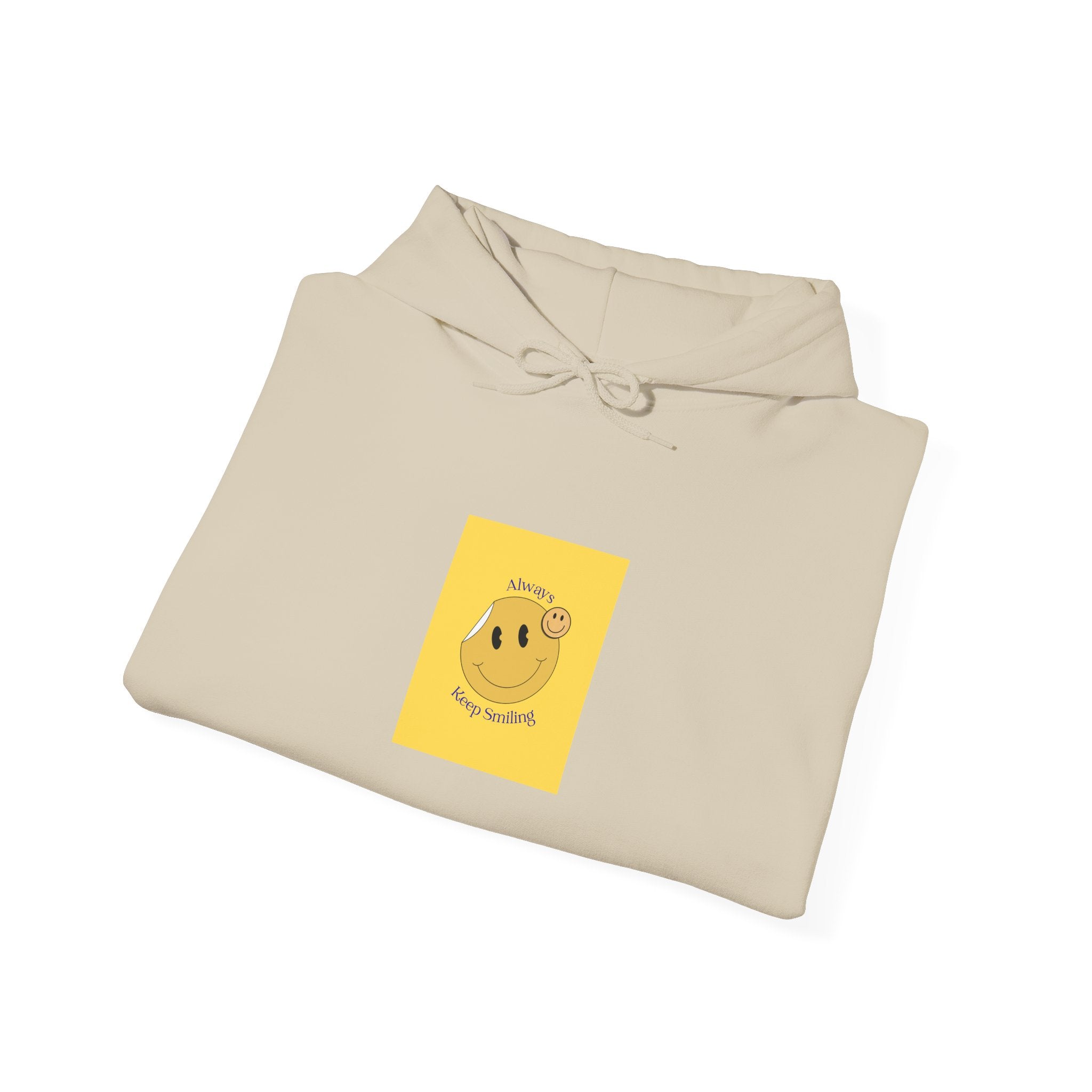 Smiley Sunshine Hoodie — 'Good Vibes Only' Yellow Graphic Sweatshirt