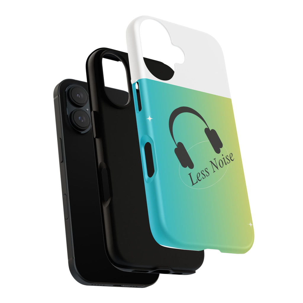 Less Noise Headphones Gradient Phone Case — Protective Tough Case for Music Lovers