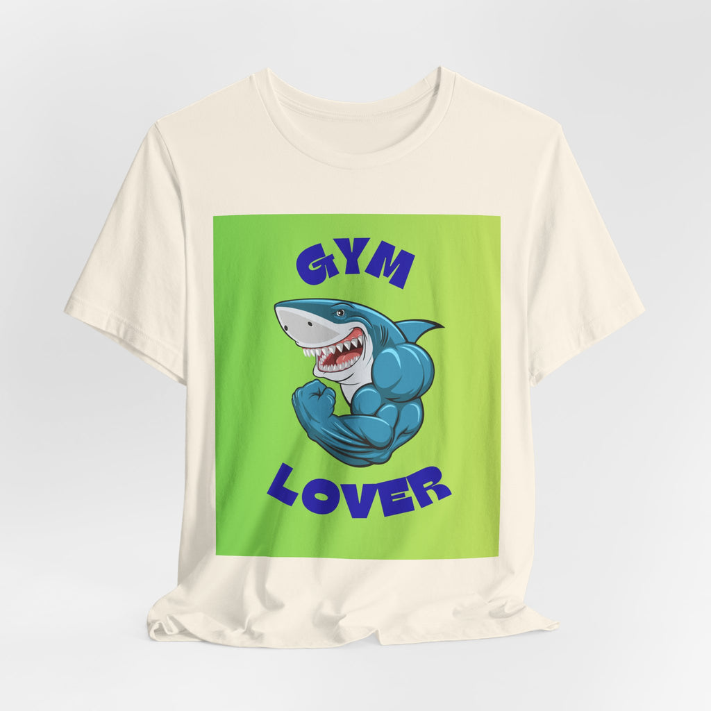 Gym Lover T-Shirt — Funny Muscular Shark Fitness Tee