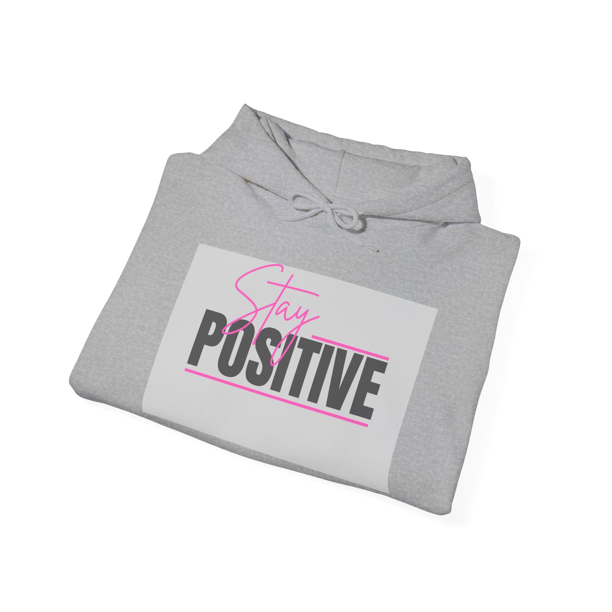 Positive Vibes Hoodie — “Stay Positive” Graphic Hooded Sweatshirt