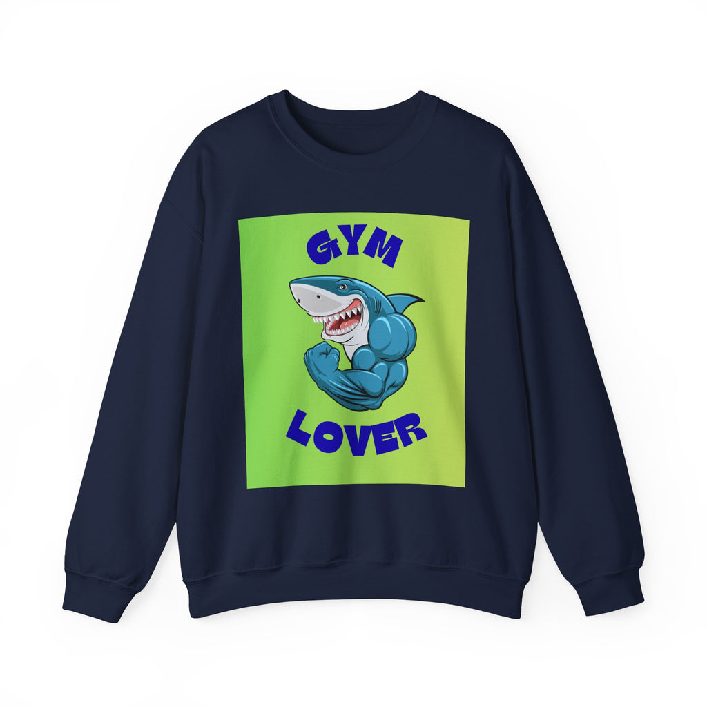 Gym Lover Sweatshirt — Muscular Shark Fitness Crewneck