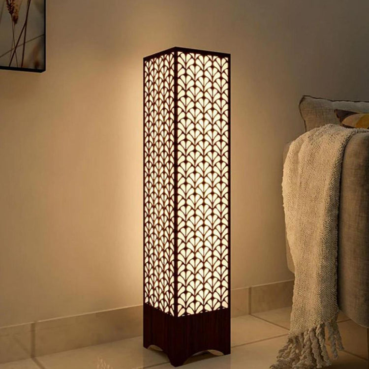 Modern Walnut Floor Lamp