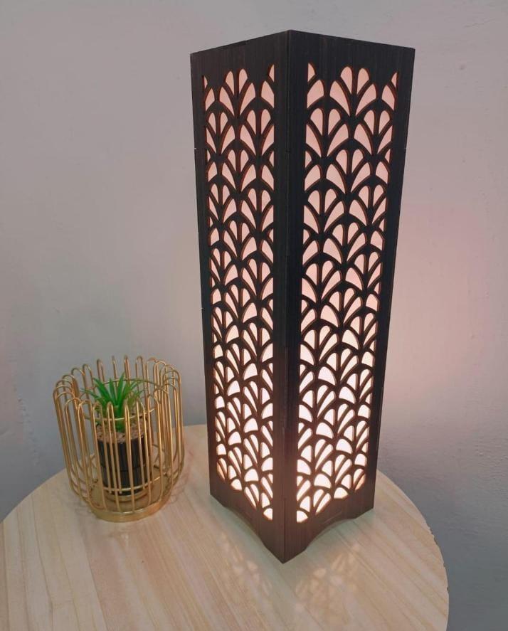 Modern Walnut Floor Lamp