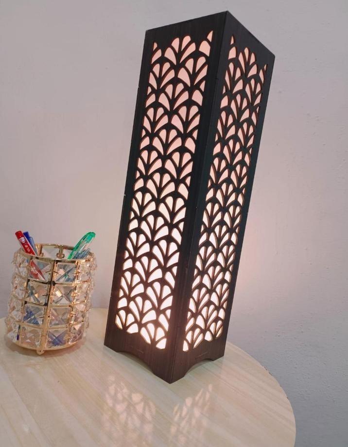 Modern Walnut Floor Lamp