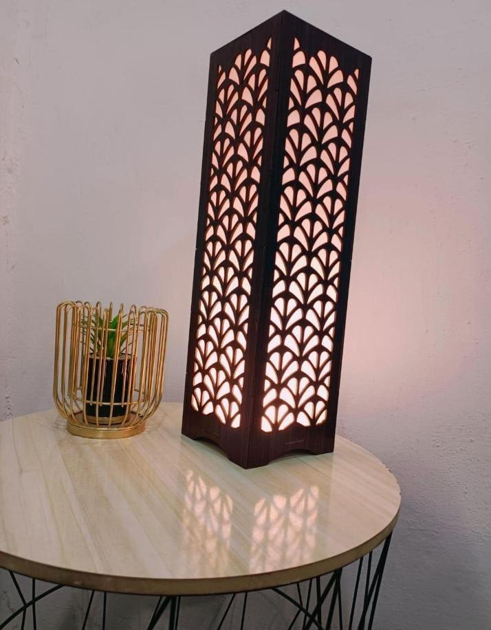 Modern Walnut Floor Lamp