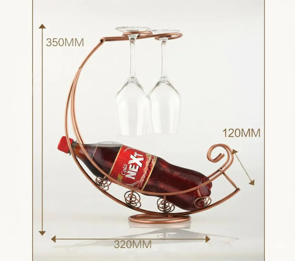 Decorative Metal Drink Holder & Glass Storage Rack for Dining & Countertops  Great for focusing on decor and home organization.