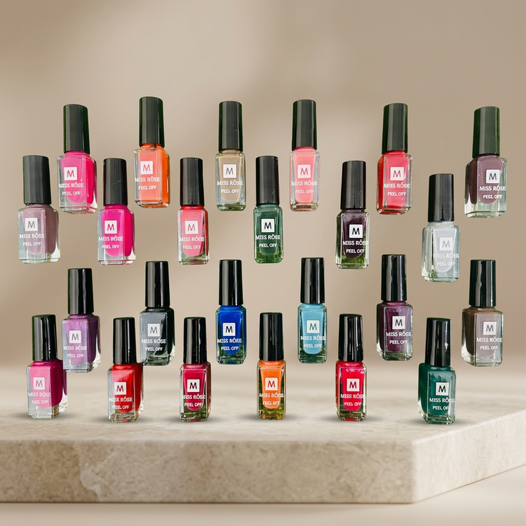 24-Piece Peel-Off Nail Polish Set | Long-Lasting Colors for Women