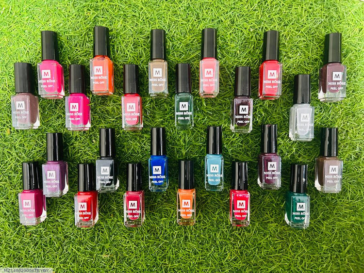 24-Piece Peel-Off Nail Polish Set | Long-Lasting Colors for Women