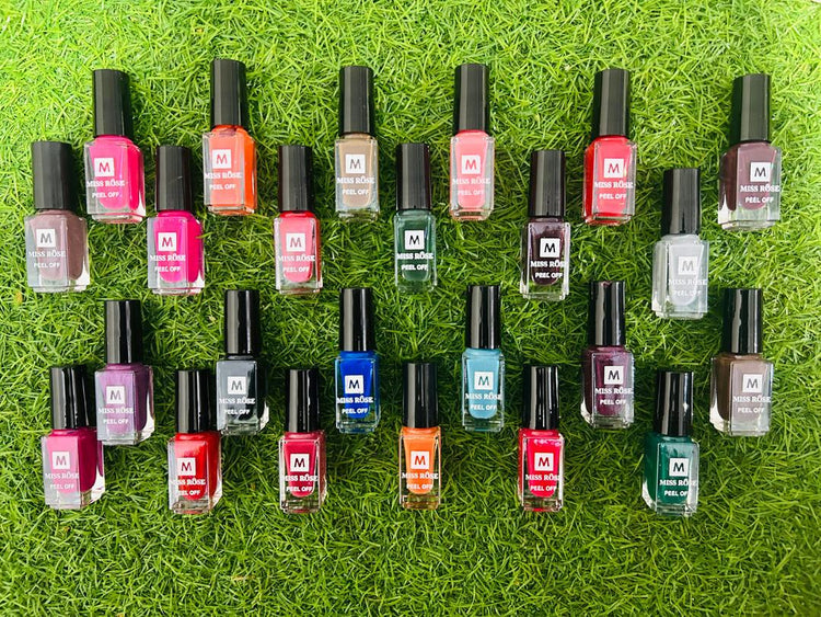 24-Piece Peel-Off Nail Polish Set | Long-Lasting Colors for Women