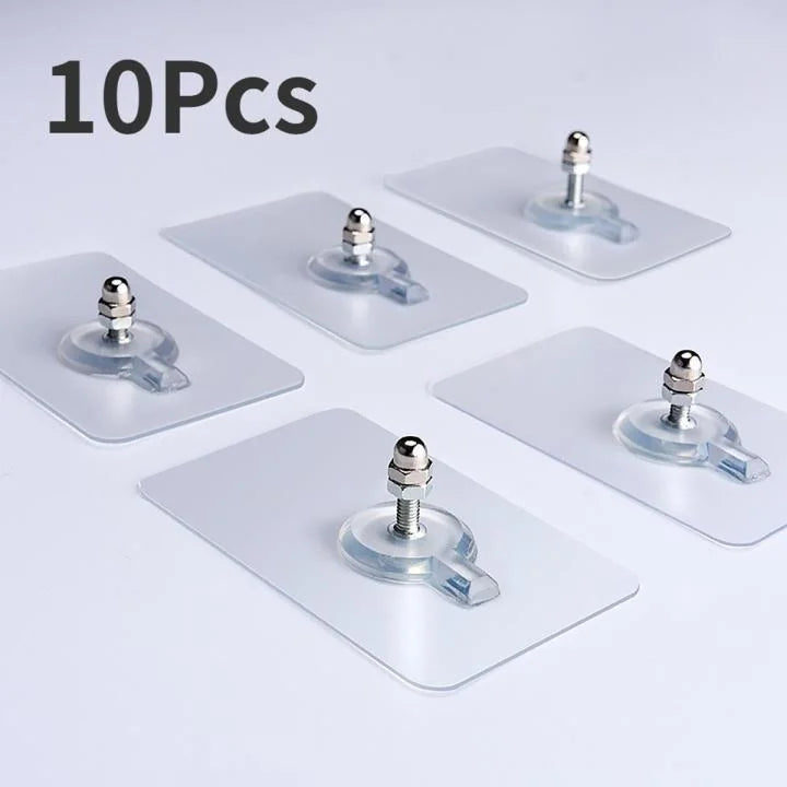 10Pcs Metal Screw Sticker No Drill Wall Mount