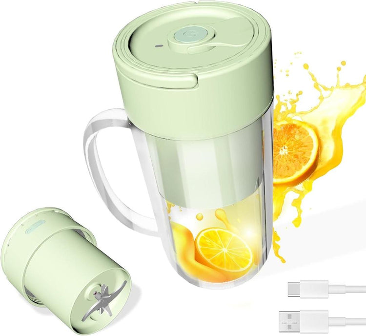 Smart Mint Green Electric Blender Cup for Fresh Juices