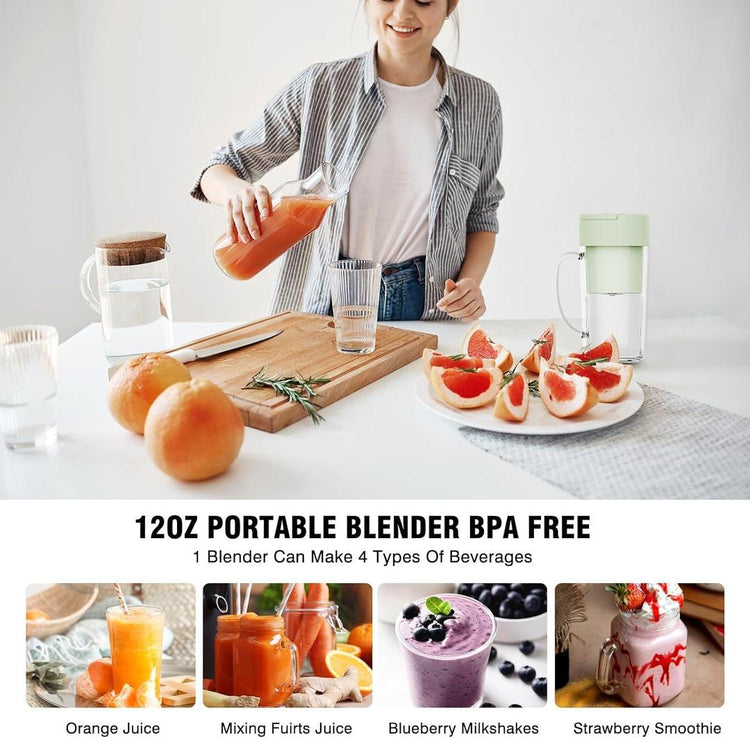 Smart Mint Green Electric Blender Cup for Fresh Juices