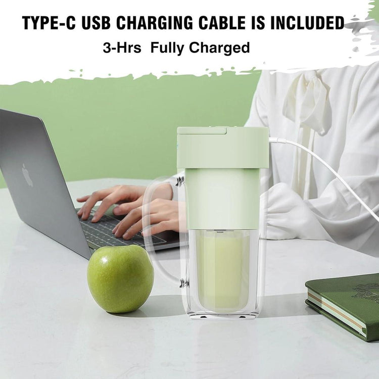 Smart Mint Green Electric Blender Cup for Fresh Juices
