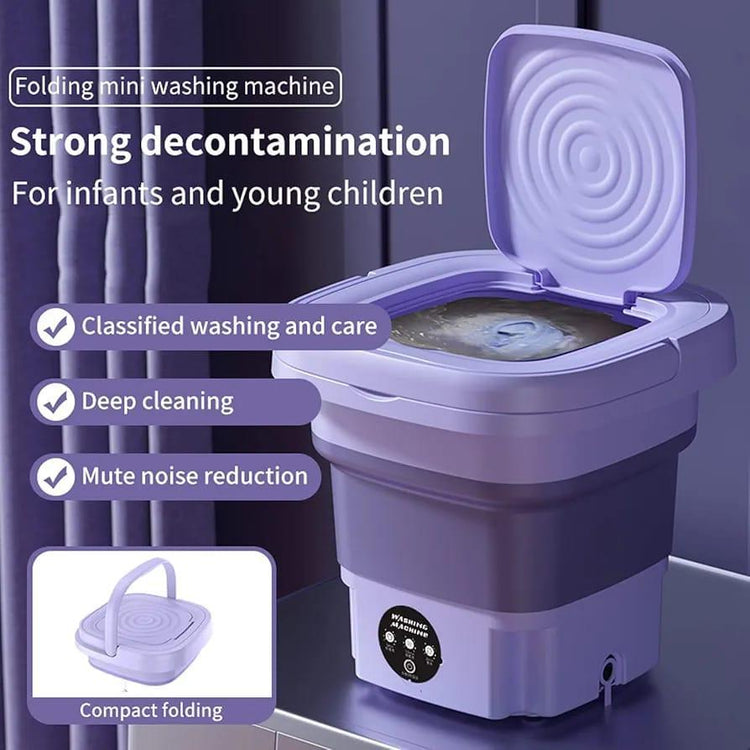 Compact Portable Washing Machine | Mini Laundry Machine for Home & Travel
