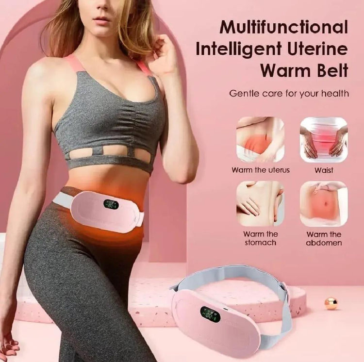Electric Period Cramp Heating Belt Pink Large ABS