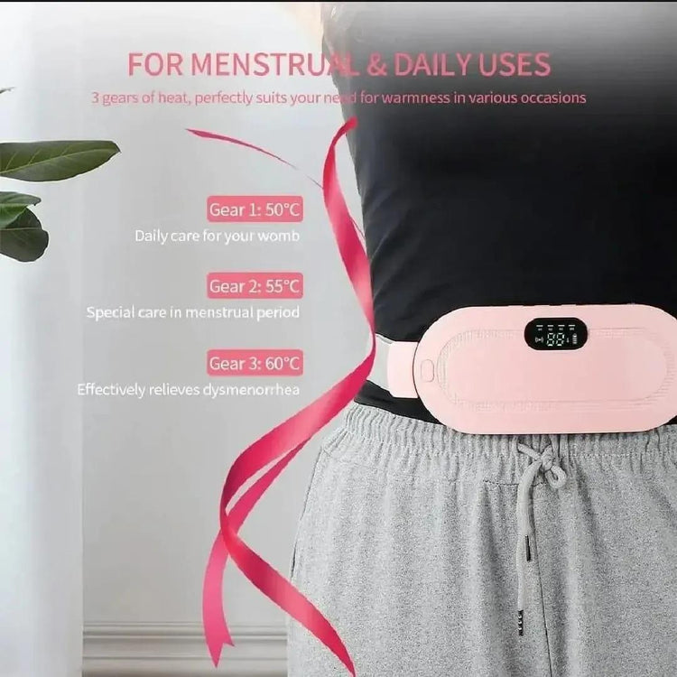 Electric Period Cramp Heating Belt Pink Large ABS