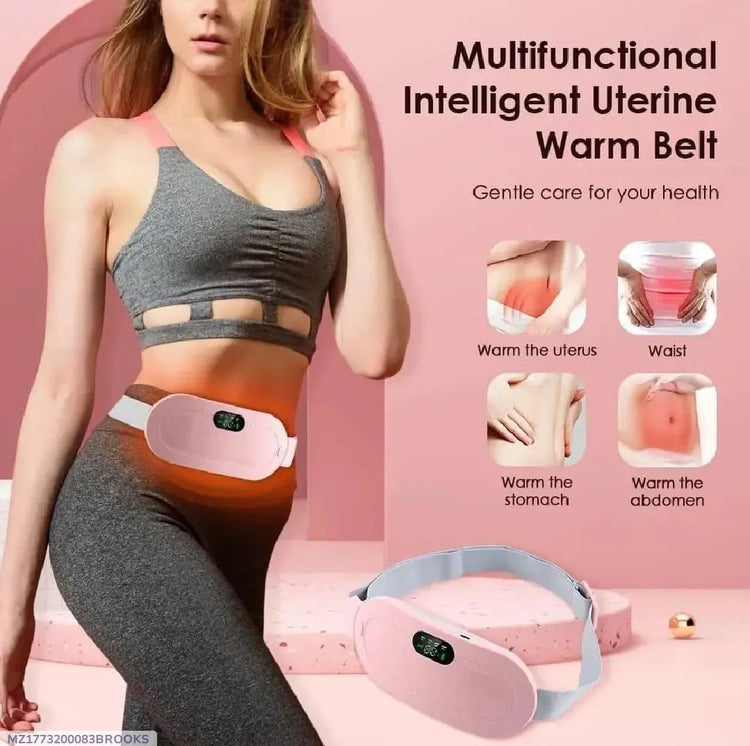 Electric Period Cramp Heating Belt Pink Large ABS