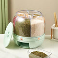 360° Rotating Rice Dispenser & Dry Food Storage Organizer