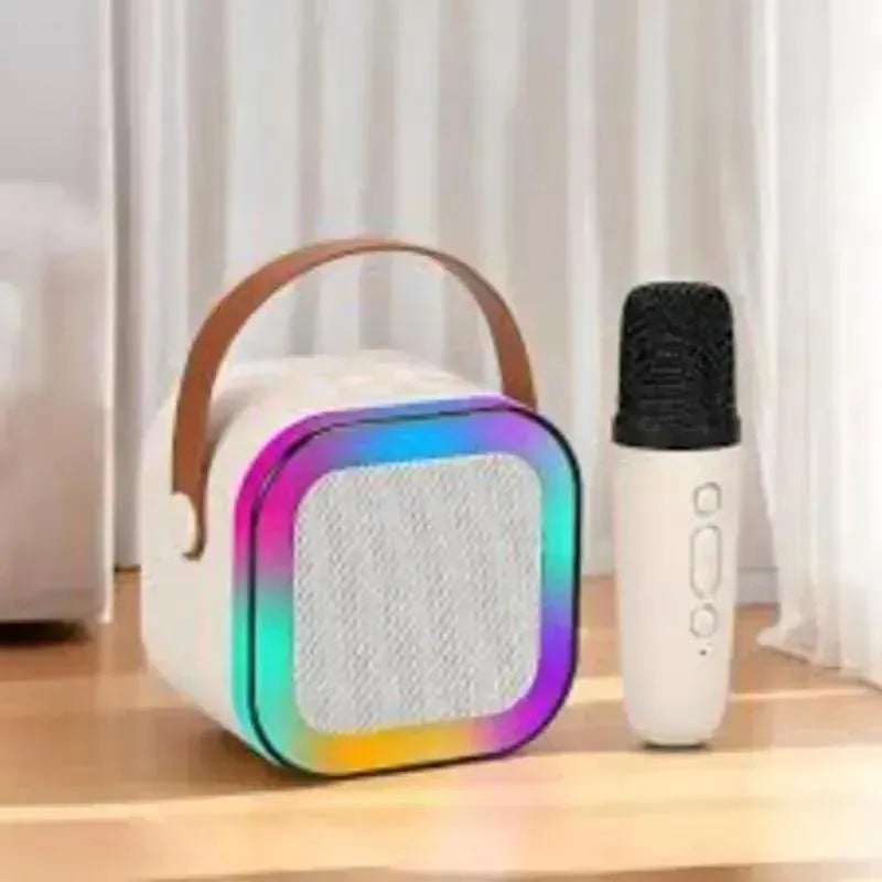 Compact RGB Wireless Speaker Set – Portable Party Speaker with Mic Ideal for targeting party, home, and indoor/outdoor entertainment buyers.