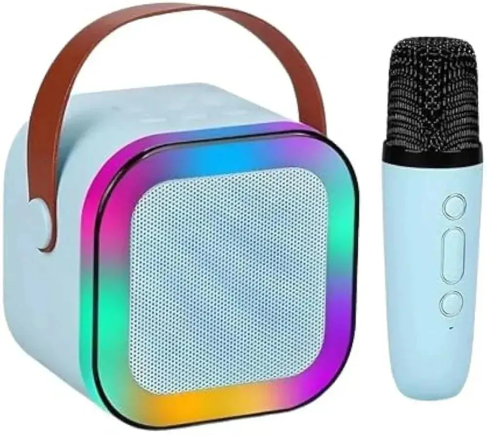 Compact RGB Wireless Speaker Set – Portable Party Speaker with Mic Ideal for targeting party, home, and indoor/outdoor entertainment buyers.