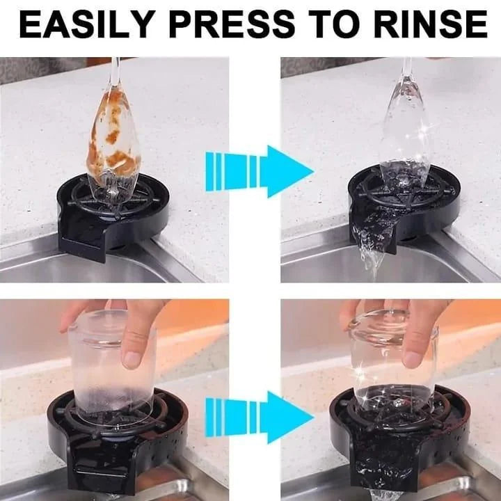 Quick Clean Bar Glass & Cup Washer for Kitchen