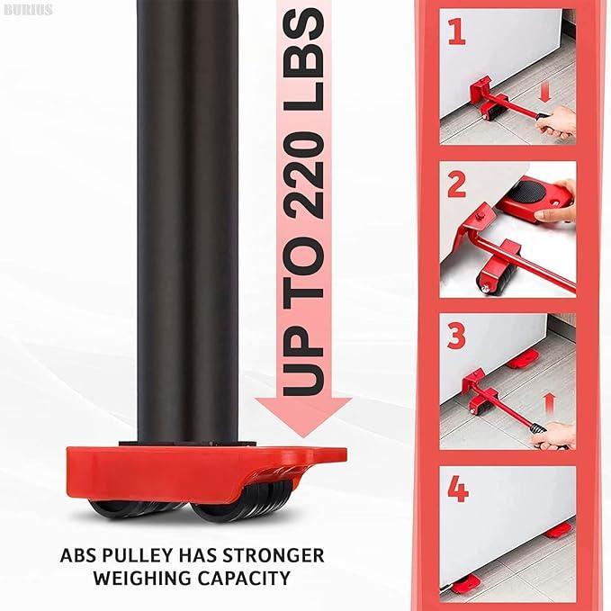 Easy Furniture Lifter & Moving Roller Set – Heavy Item Transport Tool for Home & Office