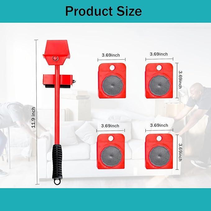 Easy Furniture Lifter & Moving Roller Set – Heavy Item Transport Tool for Home & Office