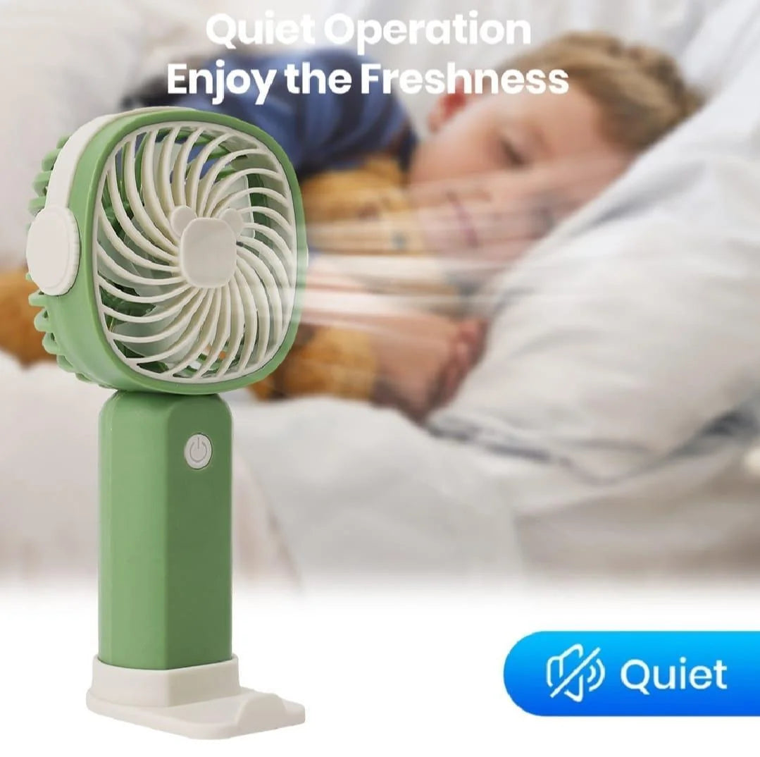 2-in-1 Hands-Free Portable Mini Cooling Fan with Mobile Stand