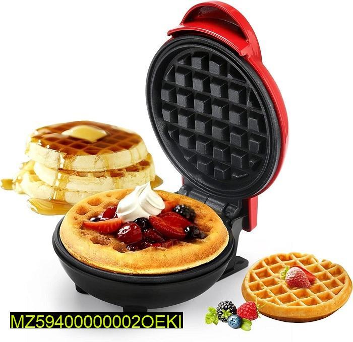 350W Compact Electric Waffle Maker Quick Non-Stick Breakfast Machine Great for highlighting fast cooking.