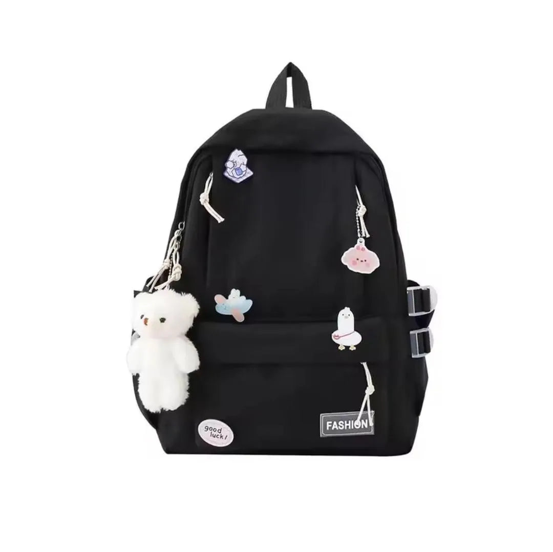 Cute Girls Backpack 17" | Pink, White & Multicolor