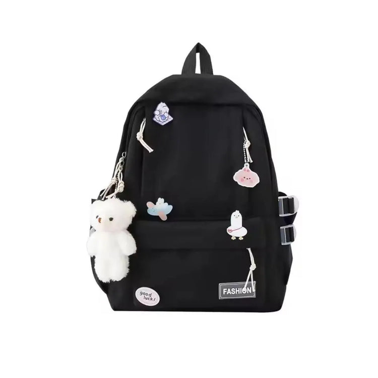 Cute Girls Backpack 17" | Pink, White & Multicolor