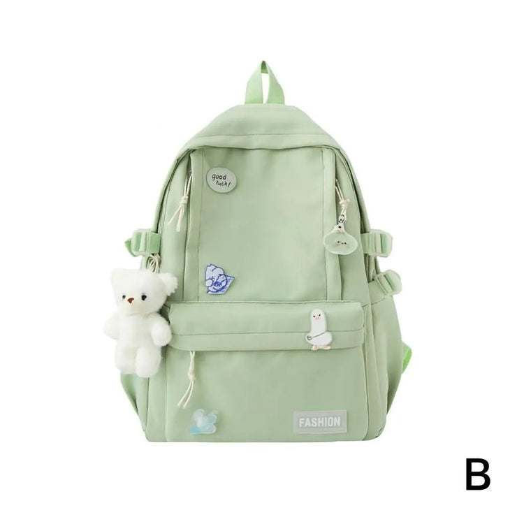 Cute Girls Backpack 17" | Pink, White & Multicolor