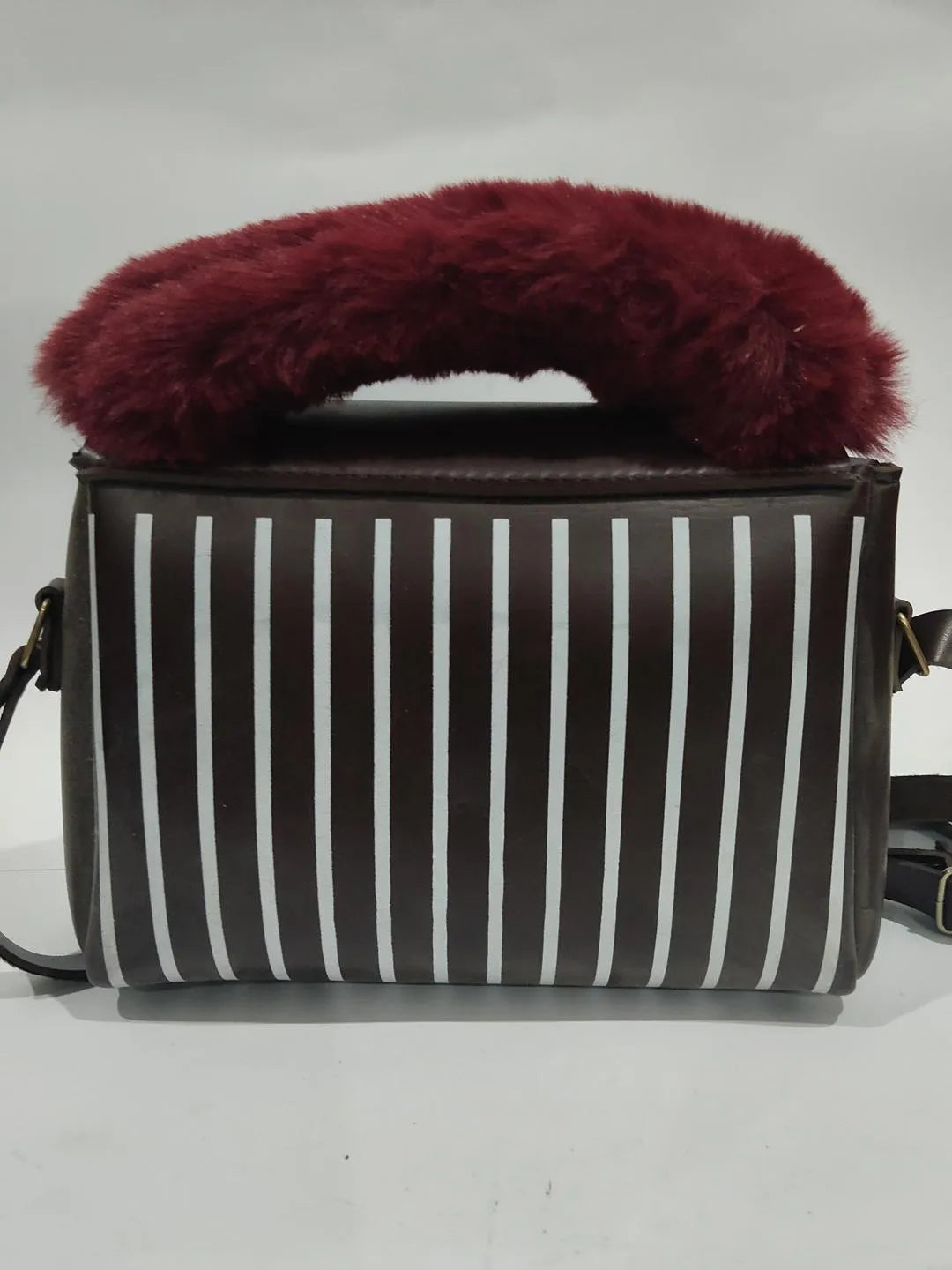 Gucci Style Black Striped Handbag for Girls