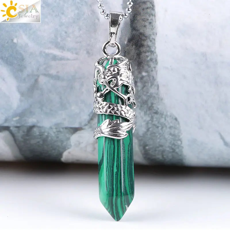 Dragon Crystal Pendant Necklace Set of 3