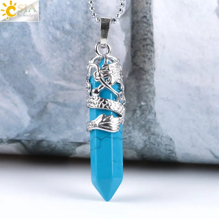 Dragon Crystal Pendant Necklace Set of 3