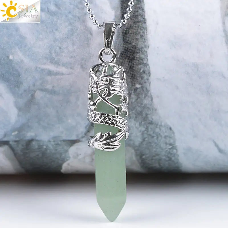 Dragon Crystal Pendant Necklace Set of 3