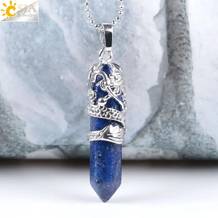Dragon Crystal Pendant Necklace Set of 3