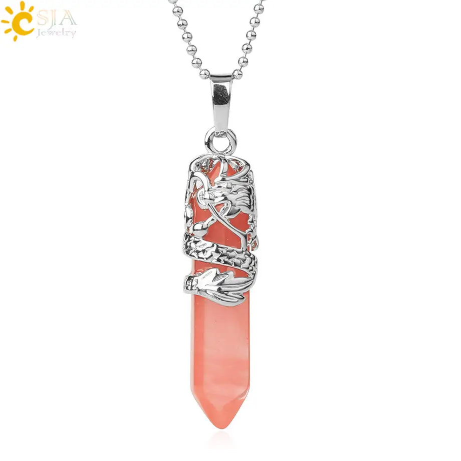 Dragon Crystal Pendant Necklace Set of 3