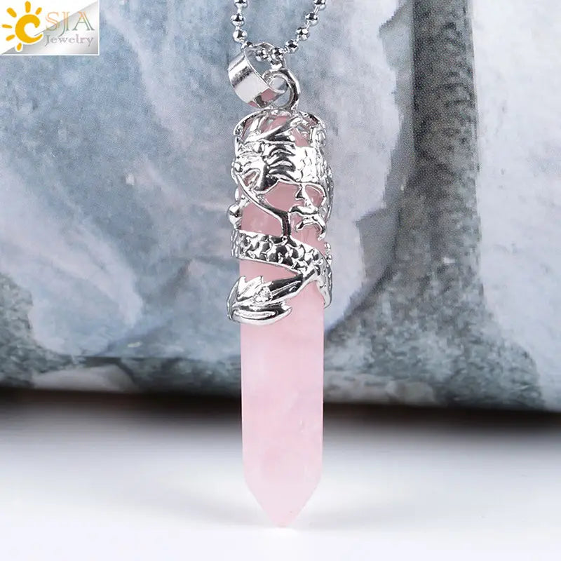 Dragon Crystal Pendant Necklace Set of 3