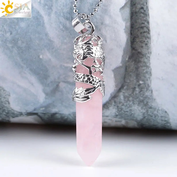 Dragon Crystal Pendant Necklace Set of 3
