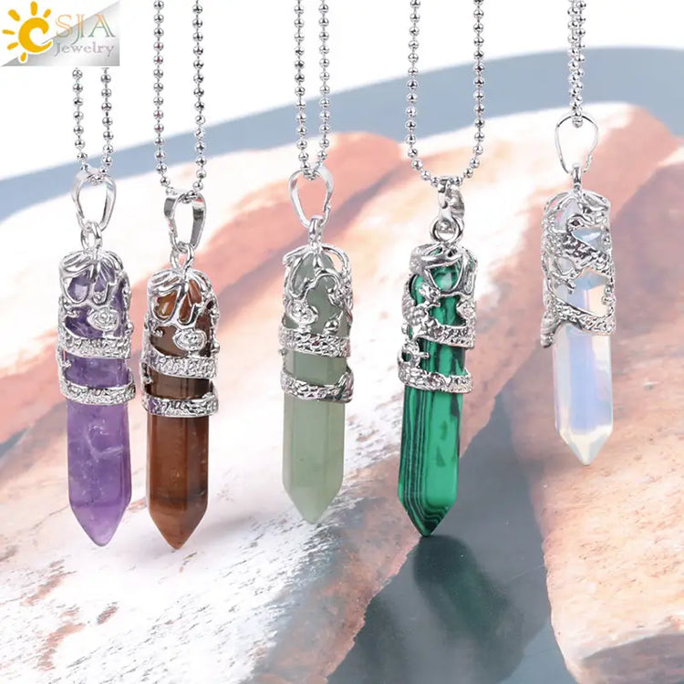 Dragon Crystal Pendant Necklace Set of 3