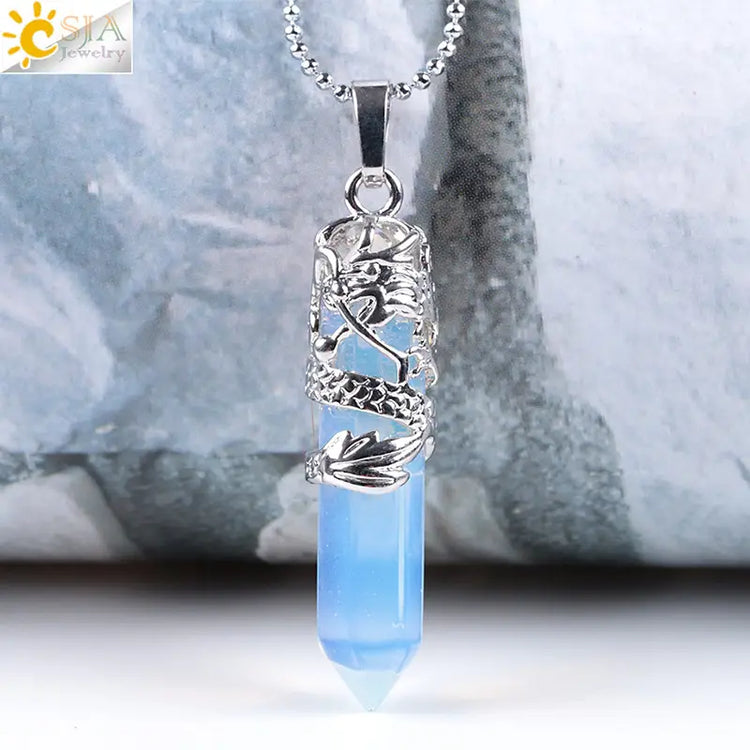 Dragon Crystal Pendant Necklace Set of 3