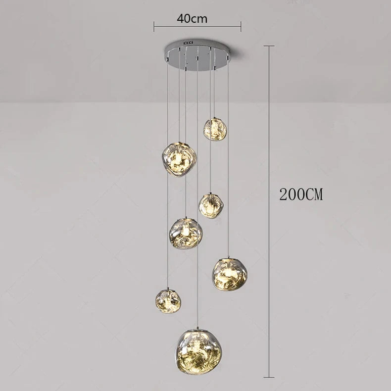 Modern home decor led lights pendant light lamps forstaircase Chandeliers for living room hanging light indoor lighting
