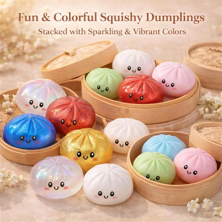 Dumpling Squishy Toys Colorful Steamed