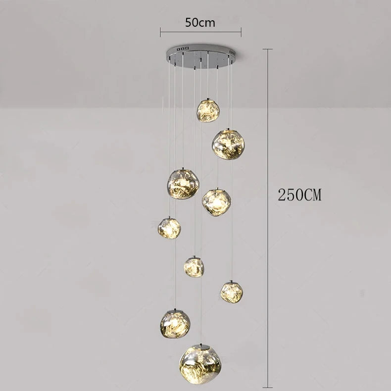 Modern home decor led lights pendant light lamps forstaircase Chandeliers for living room hanging light indoor lighting