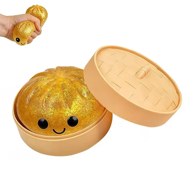 Dumpling Squishy Toys Colorful Steamed