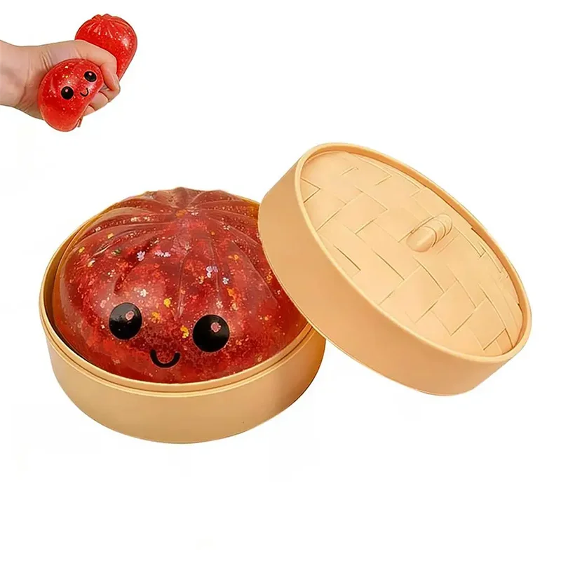 Dumpling Squishy Toys Colorful Steamed